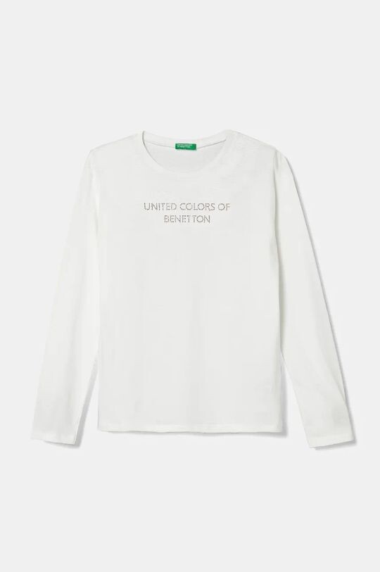 

Детская хлопковая рубашка с длинным рукавом United Colors of Benetton, белый