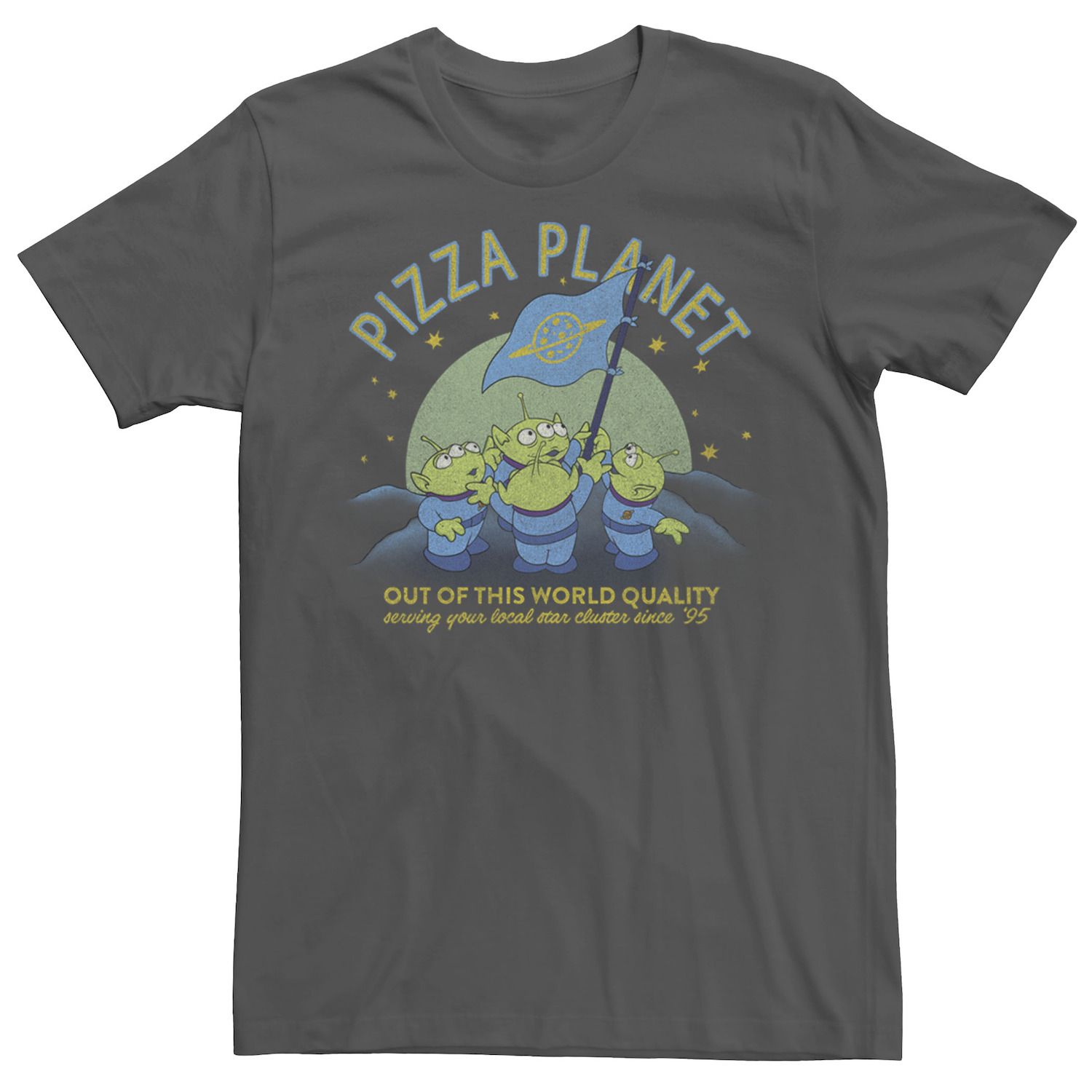 Мужская футболка с флагом «История игрушек Пицца Планета игрушек» Disney / Pixar