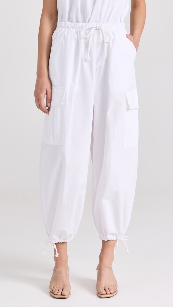 

Брюки Stateside Structured Poplin Drawstring Cargo, белый