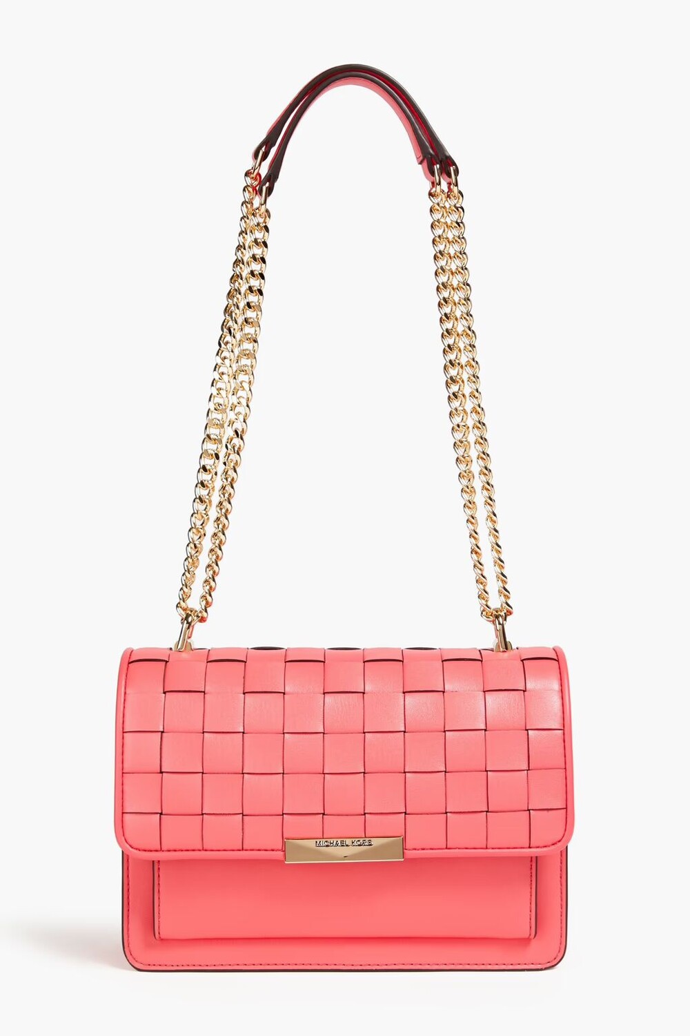 

Плетеная сумка на плечо из искусственной кожи Michael Michael Kors, фуксия