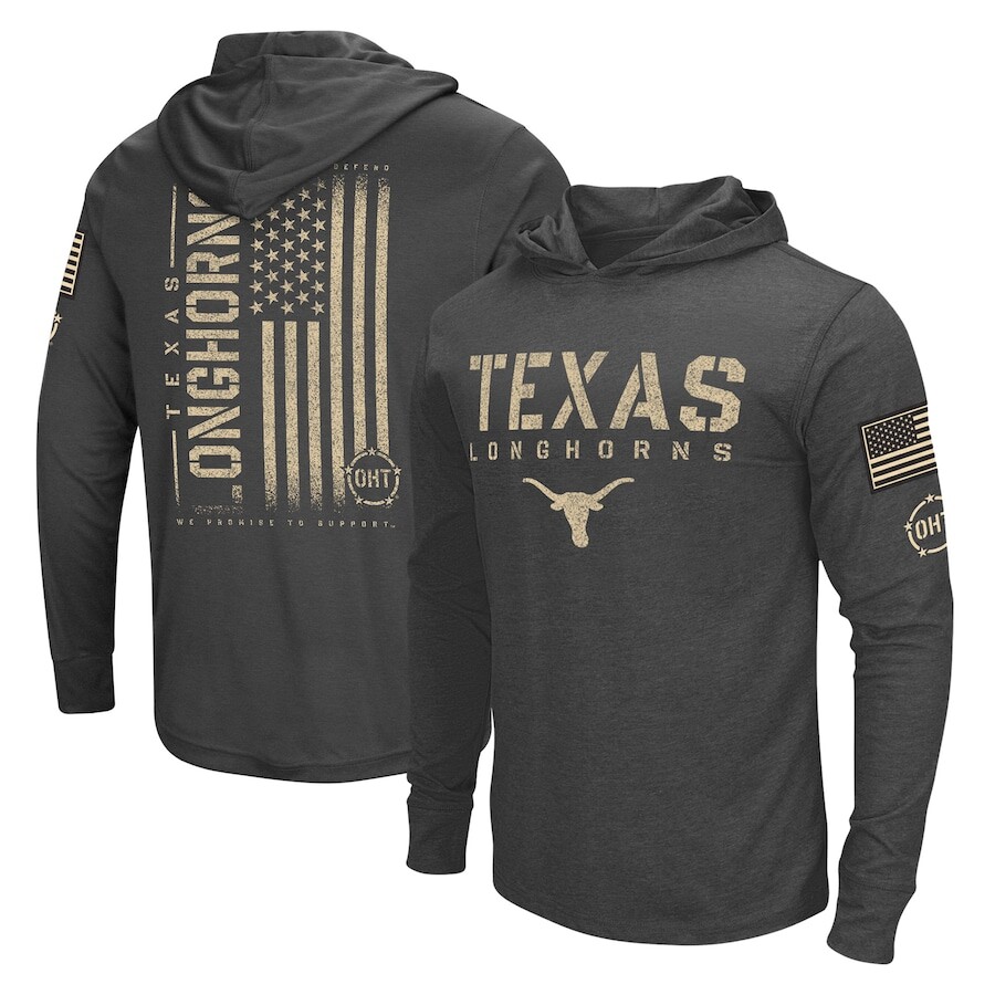 

Футболка с длинным рукавом Colosseum Texas Longhorns, черный