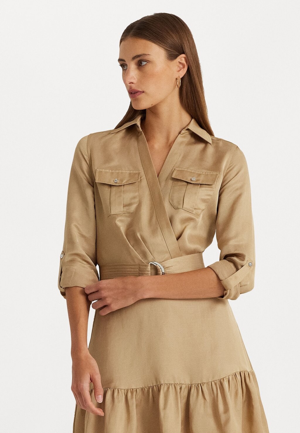 

Платье-рубашка Magomyr Long Sleeve Day Dress Ralph Lauren, цвет birch tan