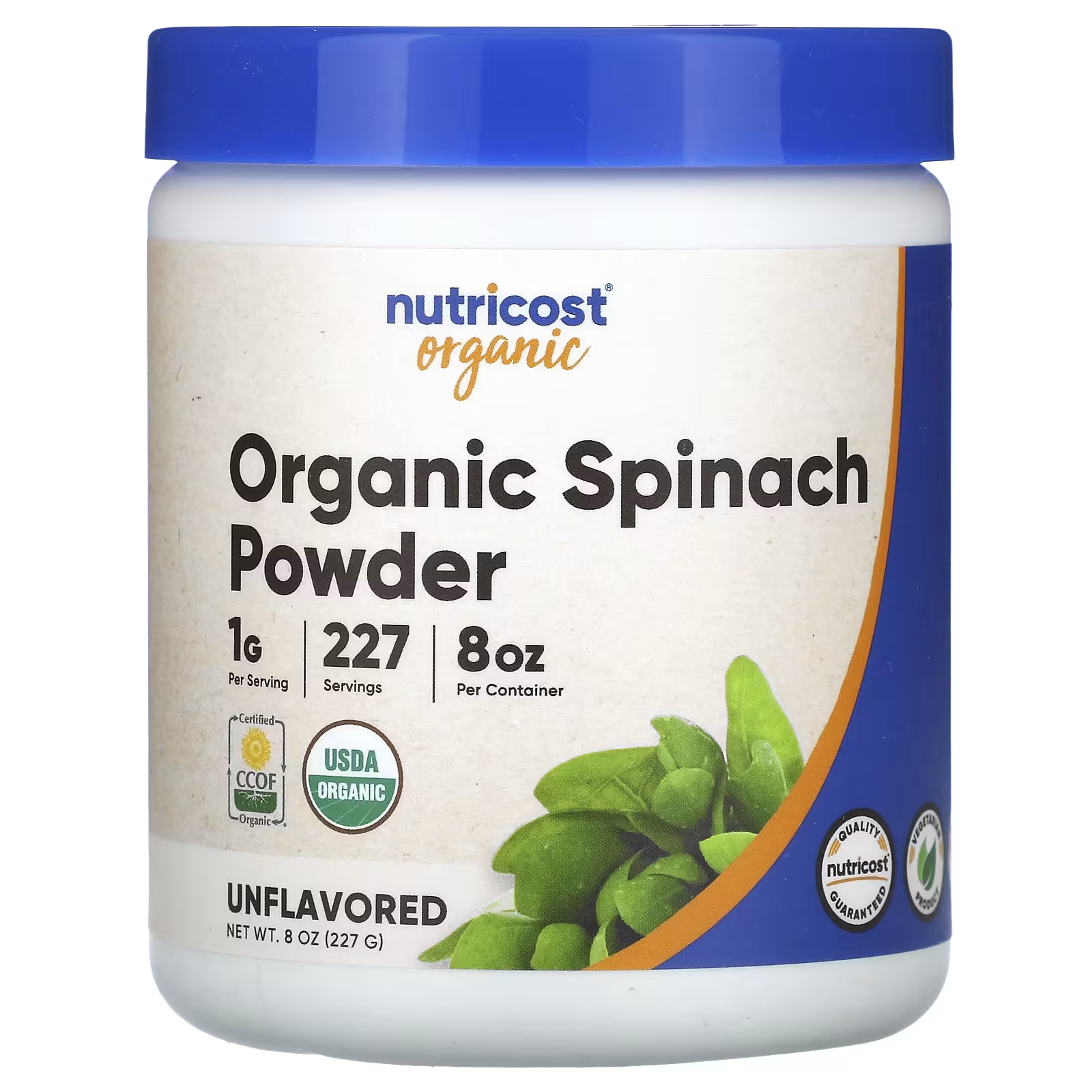 Органический порошок шпината Nutricost, 227 г onlylife порошок из шпината витаминный 120 г