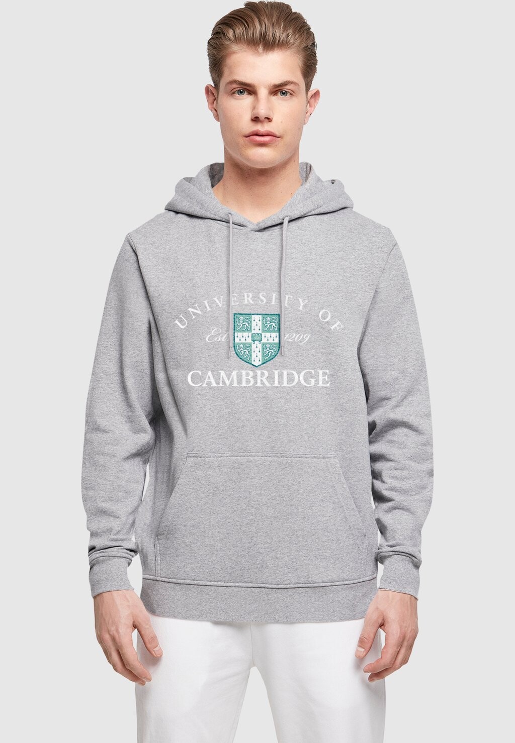 

Толстовка с капюшоном UNIVERSITY OF CAMBRIDGE EST 1209 Merchcode, светло-серый