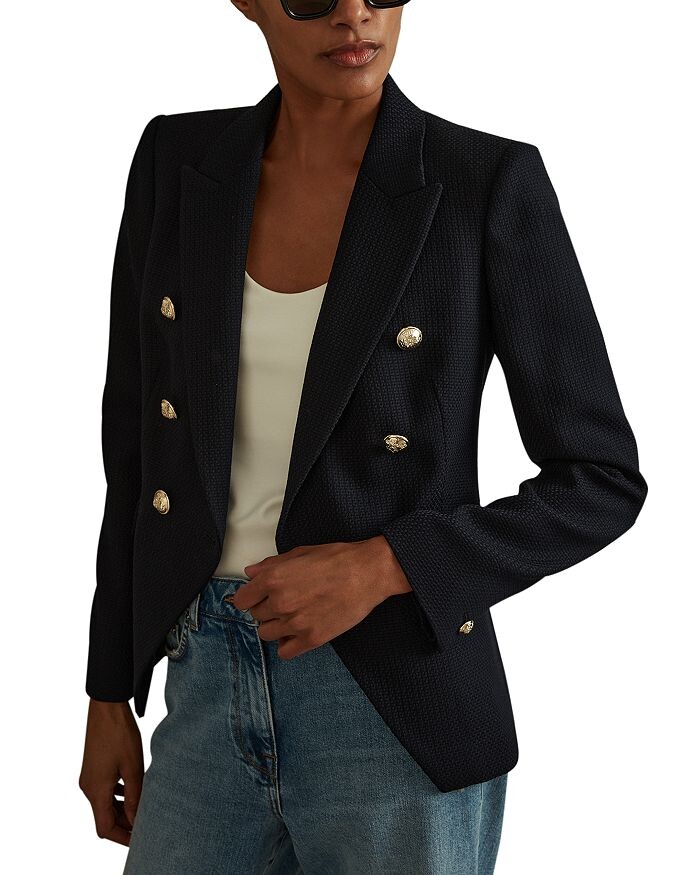 

Двубортный пиджак REISS Petite Tally, синий