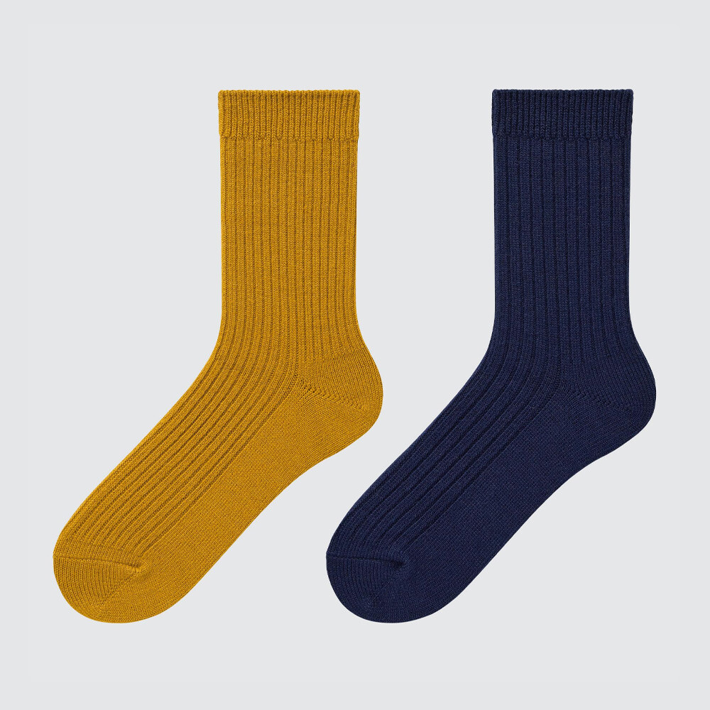 

Женские носки Uniqlo HEATTECH 2 пары, светло-желтый