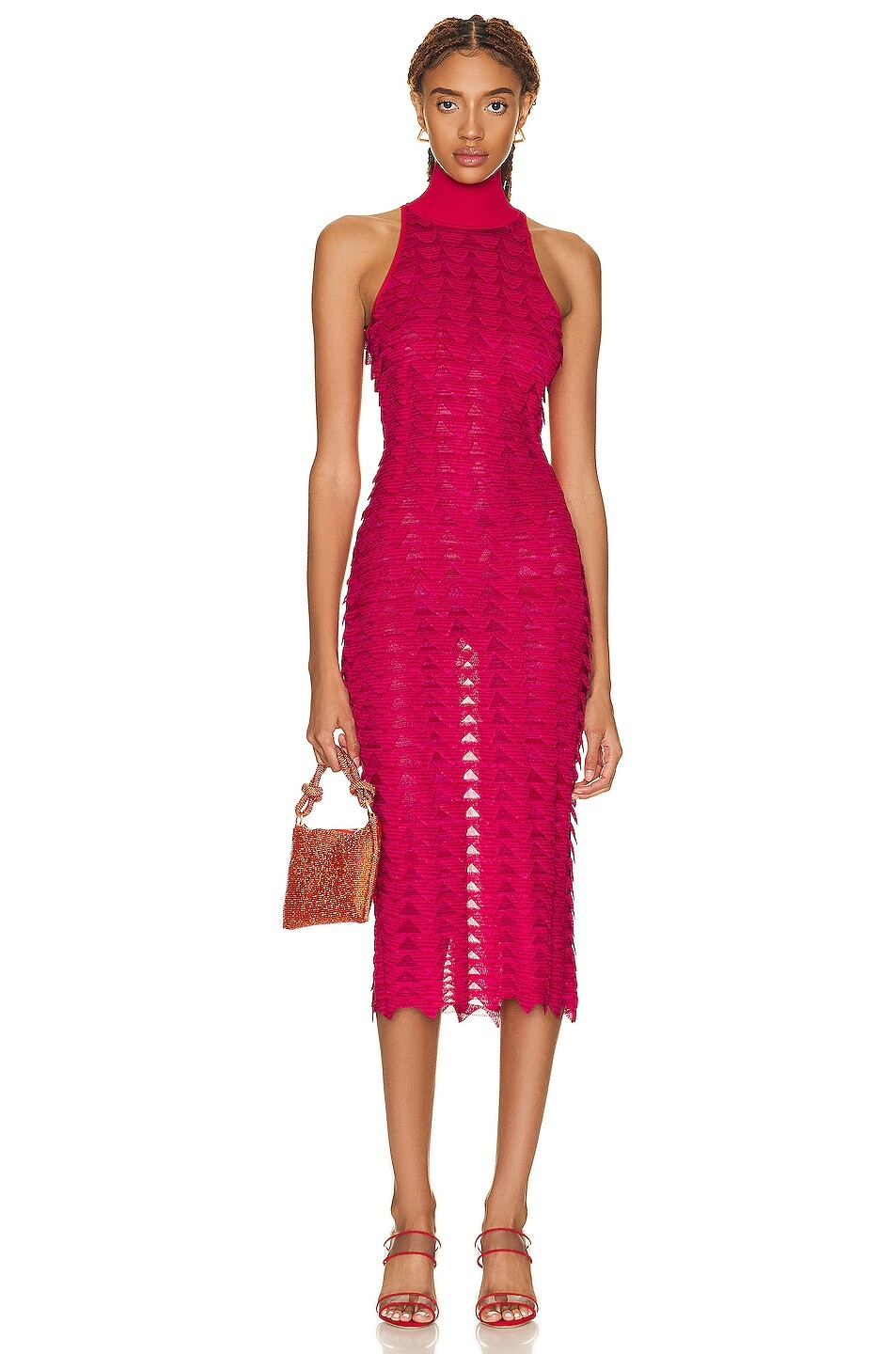 

Платье Missoni Scallop Trim, цвет Pink & Red Space Dye
