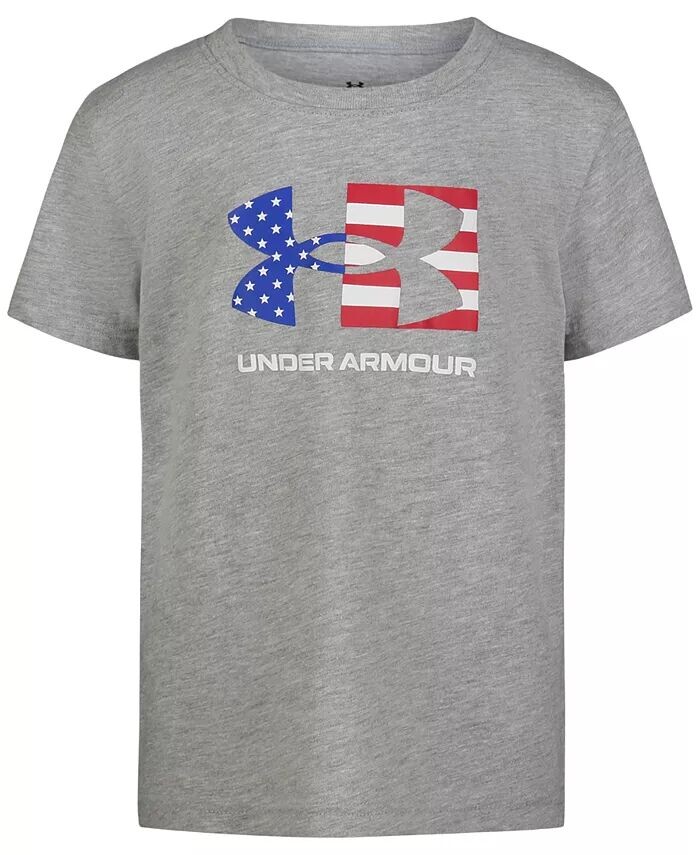 

Футболка с рисунком флага Свободы Little Boys UA Under Armour, серый