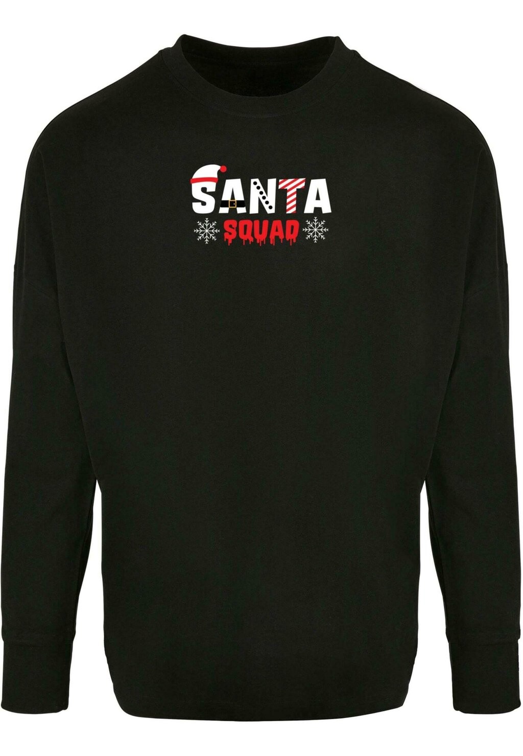 

Топ с длинными рукавами SANTA SQUAD CUT ON Merchcode, цвет black