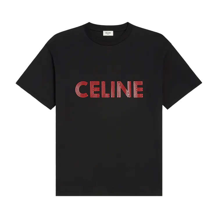 

Футболка CELINE Loose 'Black/Red', черный