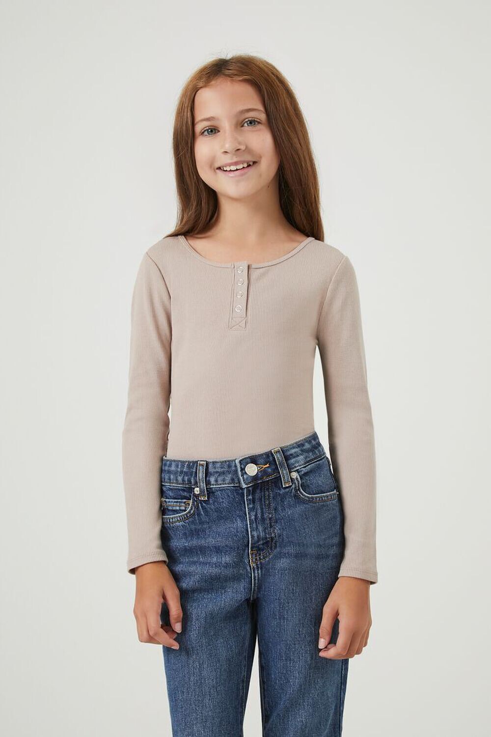 

Боди Henley в рубчик для девочек Forever 21