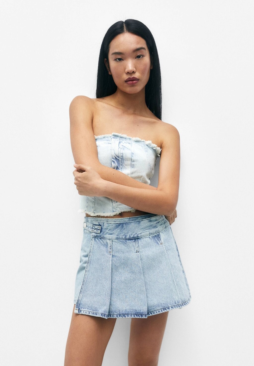 

Юбка с запахом PULL&BEAR, синий