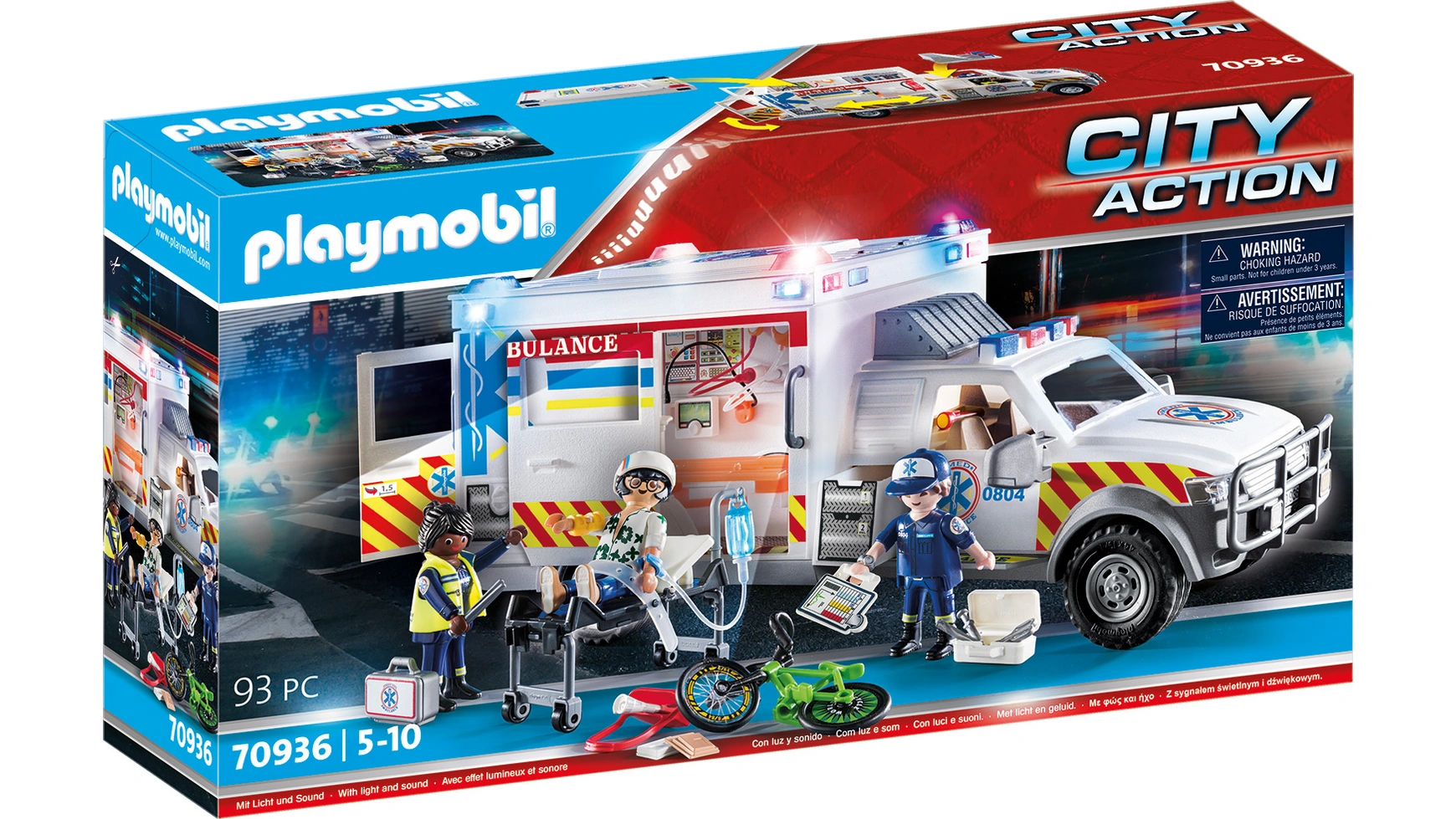 City action спасательная машина: скорая помощь сша Playmobil city action подметальная машина playmobil