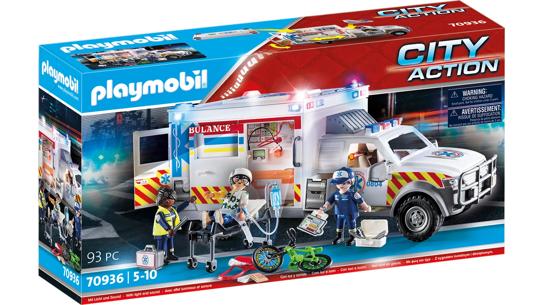 

City action спасательная машина: скорая помощь сша Playmobil