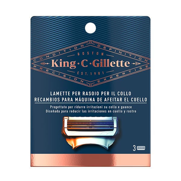 Запасные части для бритвы для шеи 1 шт King C Gillette