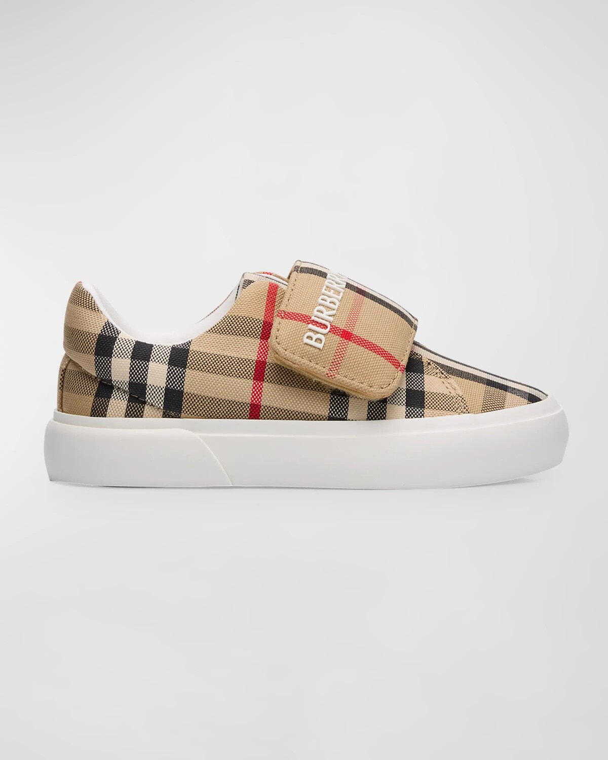 

Кроссовки Kid's James в клетку Burberry, цвет Archive Beige Check