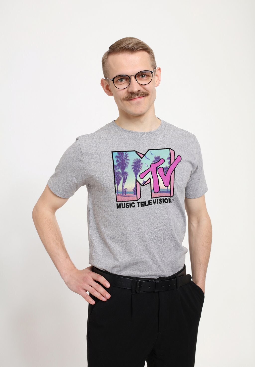 

Футболка с принтом MTV BEACH FILL Henry Tiger, цвет Mottled Light Grey