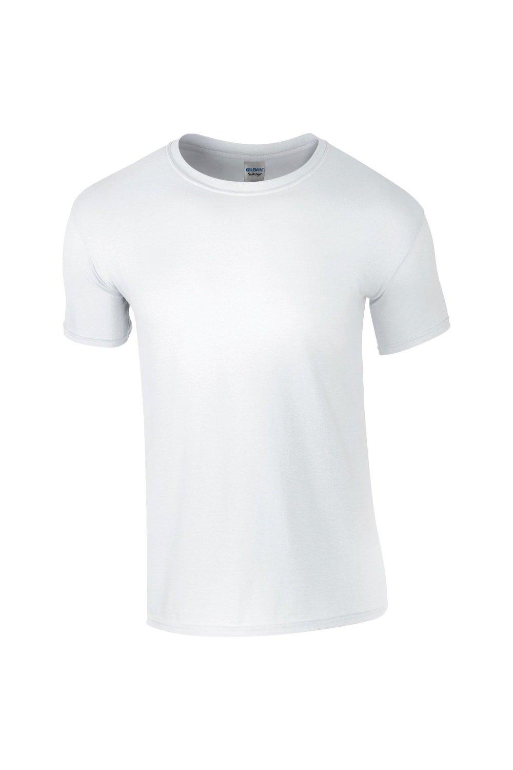 Мягкая футболка с короткими рукавами Gildan, белый