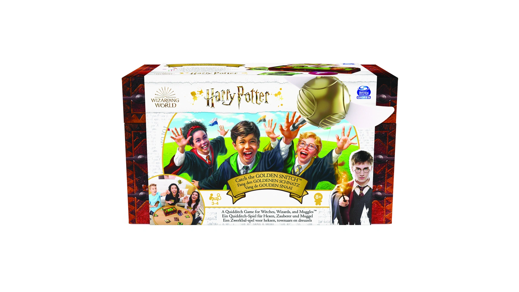wizarding world значок гарри поттер снитч Spin Master Games Harry Potter Catch the Golden Snitch карточная игра для 3-4 игроков от 8 лет
