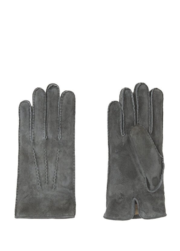 

Антрацитовые мужские кожаные перчатки Mazzoleni Gloves