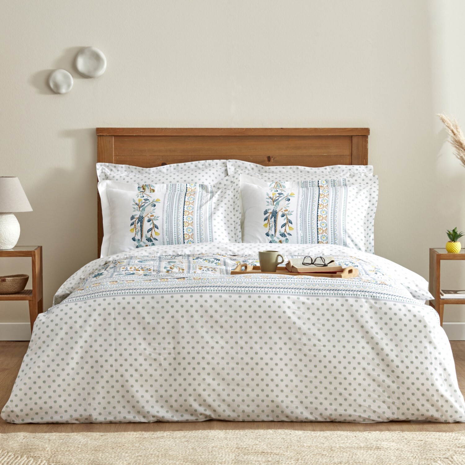 

Karaca Home Frega Зеленый Комплект постельного белья из 100% хлопка, пп.