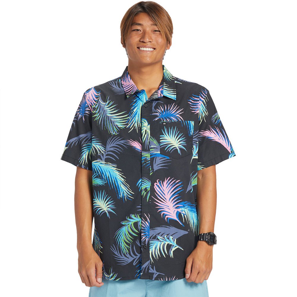 

Рубашка с коротким рукавом Quiksilver Tropical Glitch, черный