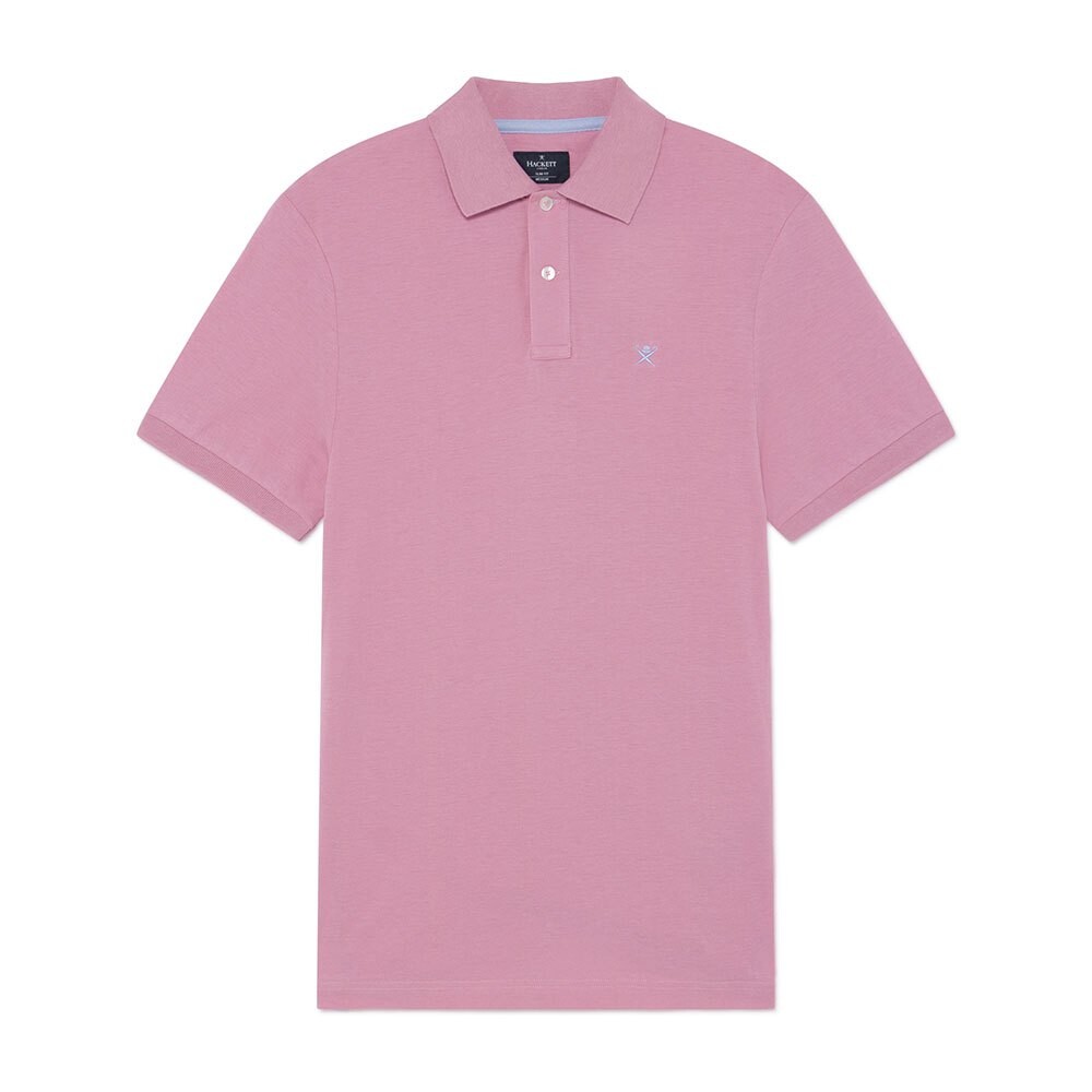 

Поло с коротким рукавом Hackett Slim Fit Logo, розовый