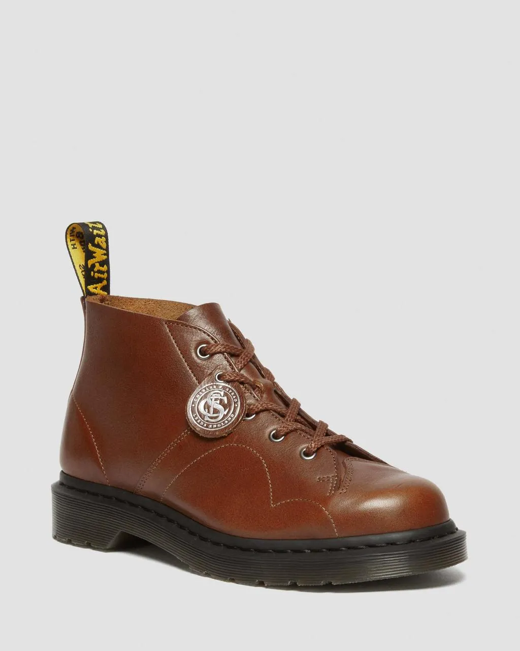 

Кожаные ботинки Dr. Martens Church Buckingham Monkey, цвет Urban Brown — Buckingham
