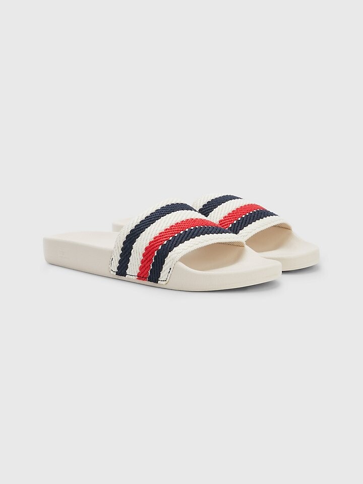 

Шлепанцы для бассейна в полоску с логотипом Tommy Hilfiger