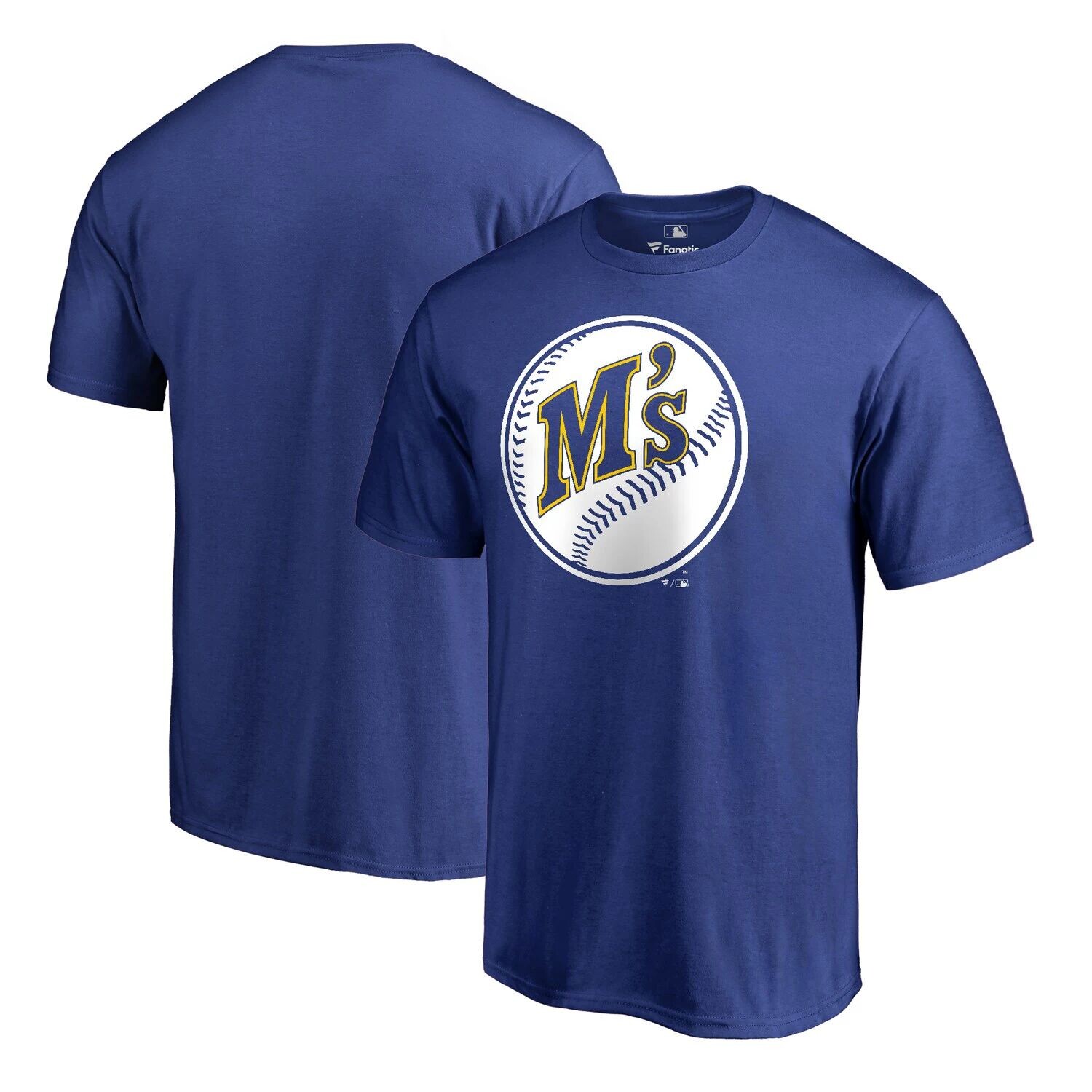 

Мужская футболка с логотипом Royal Seattle Mariners Huntington Fanatics