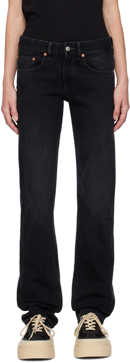 

Черные джинсы с потертостями MM6 Maison Margiela
