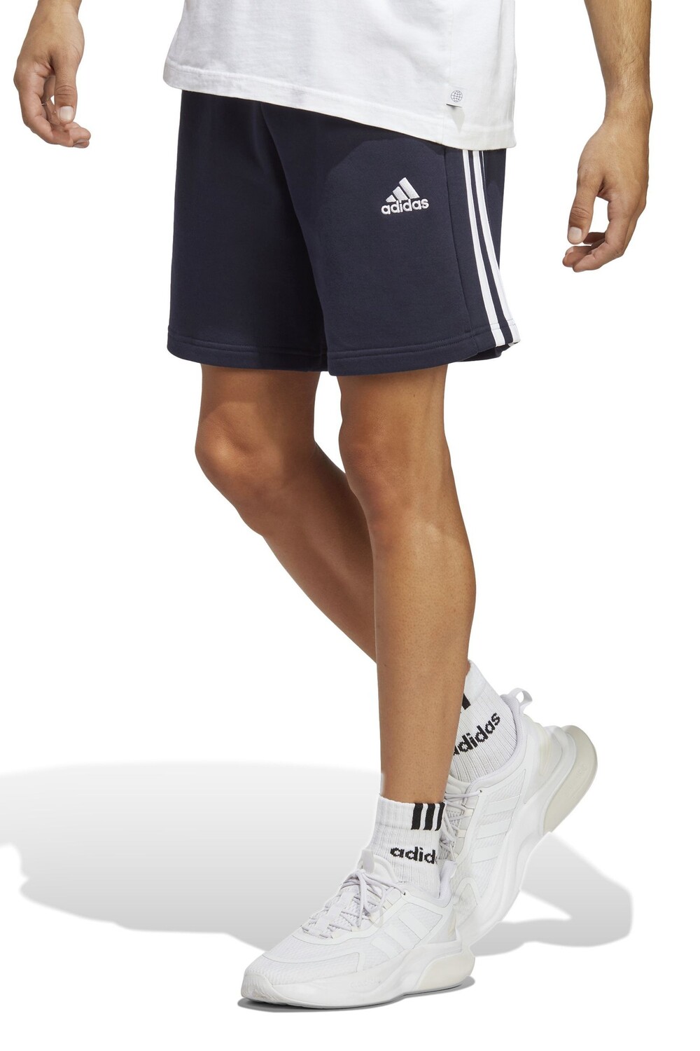 

Шорты Sportswear Essentials из ткани с петлями и тремя полосками adidas, синий