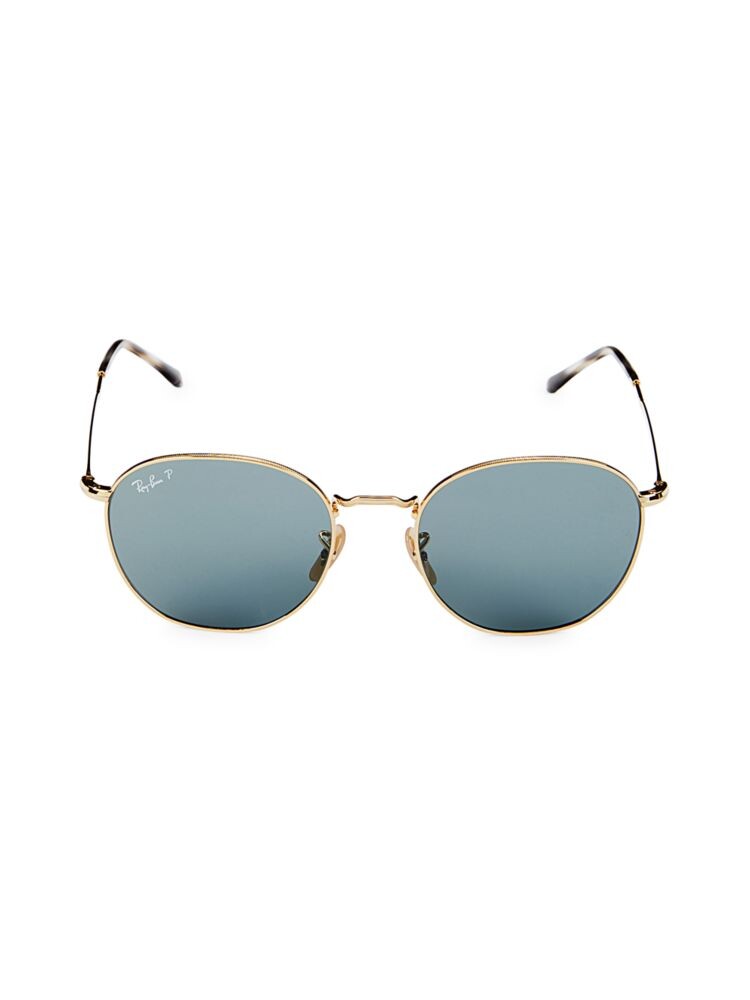 Овальные солнцезащитные очки 56MM Ray-Ban, цвет Gold Flash цена и фото