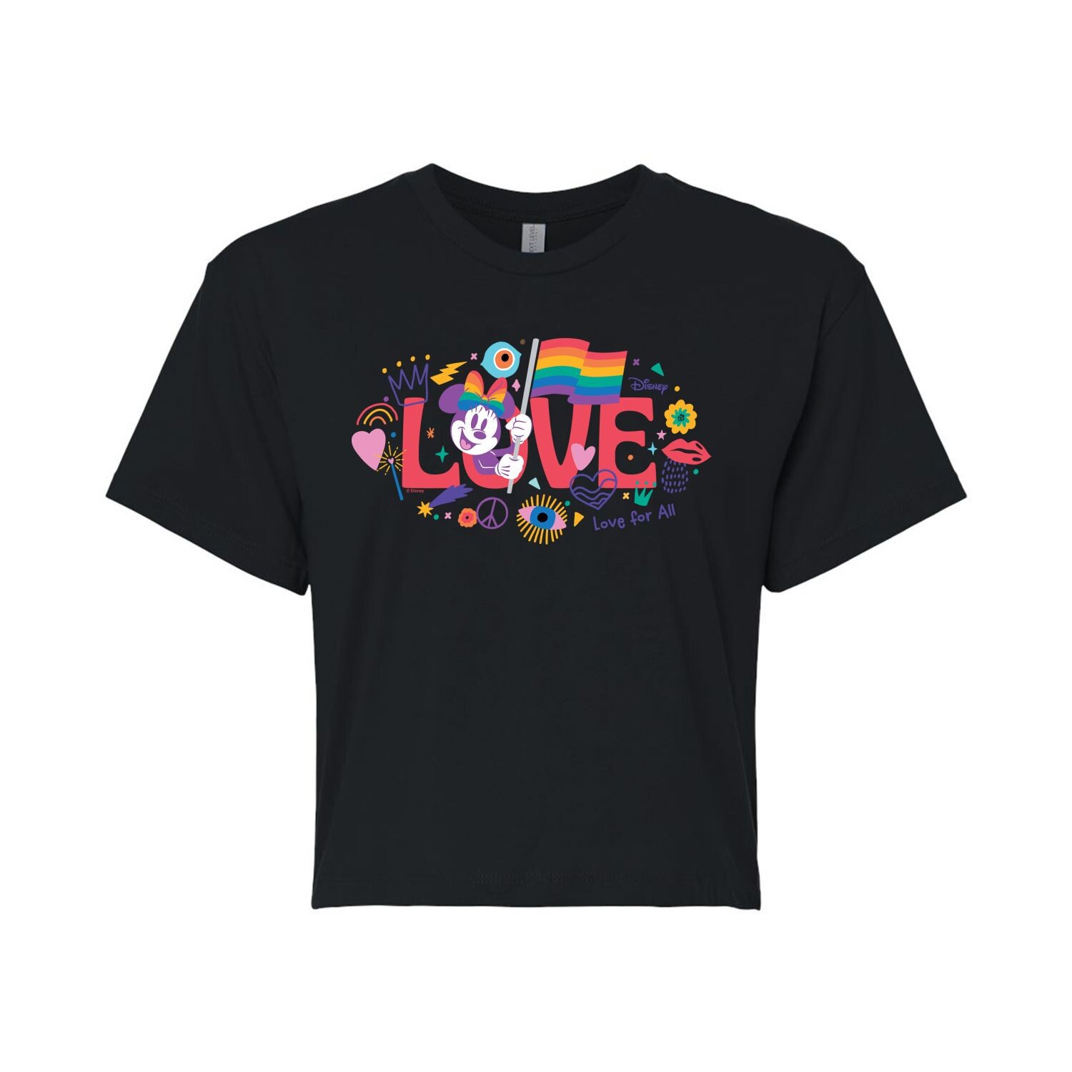 

Укороченная футболка Disney's Juniors' Love Minnie Disney, черный