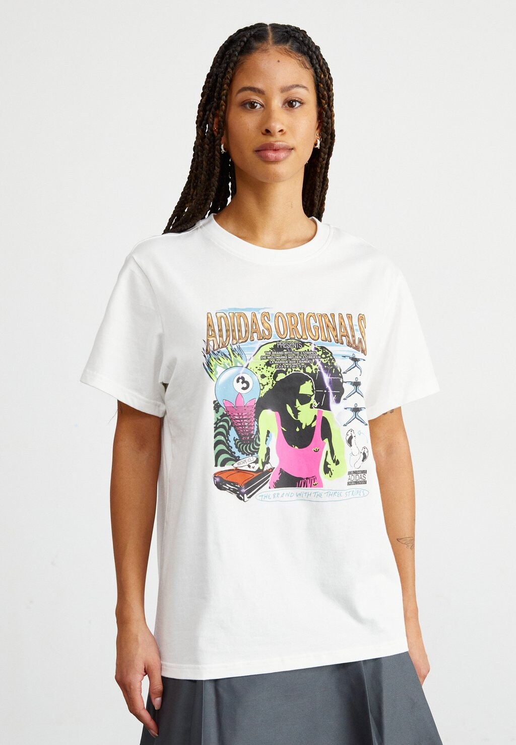 

Футболка с принтом adidas Originals ФУТБОЛКА RUNNER SHORT SLEEVE, цвет white