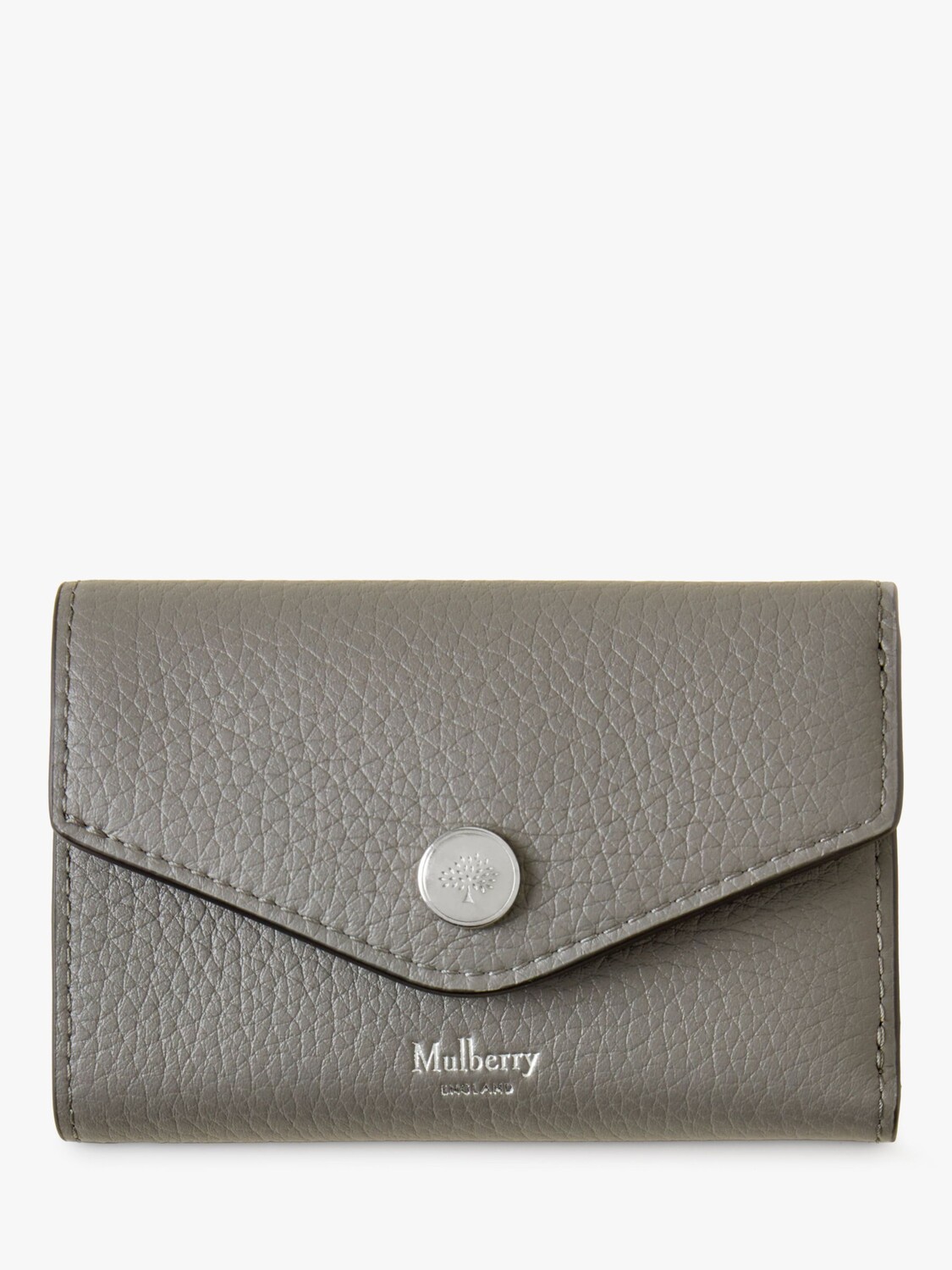 

Складной кошелек из плотной кожи с несколькими картами Mulberry, древесный уголь