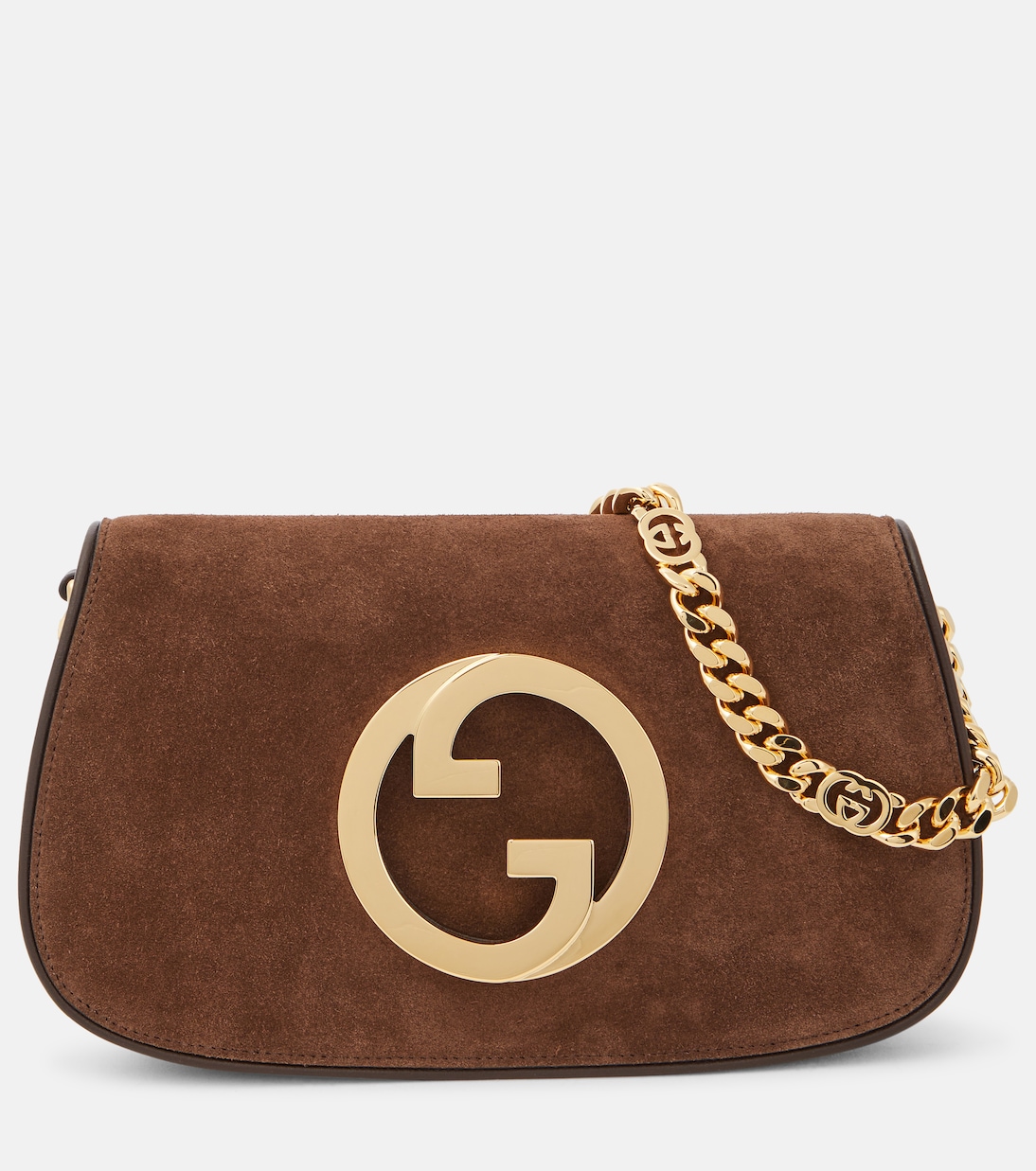 Маленькая замшевая сумка на плечо gucci blondie Gucci, коричневый