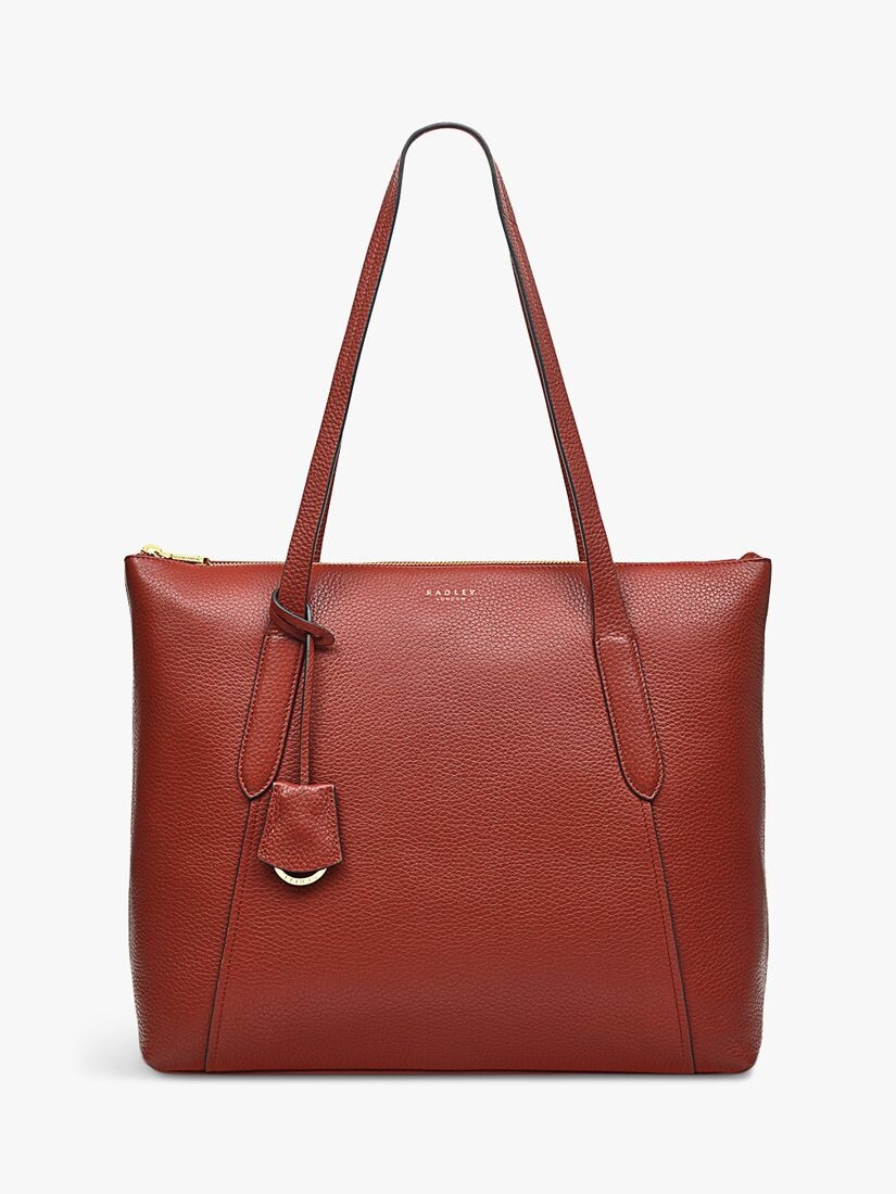 

Большая кожаная сумка-тоут Radley Wood Street 2.0 на молнии, ржавчина