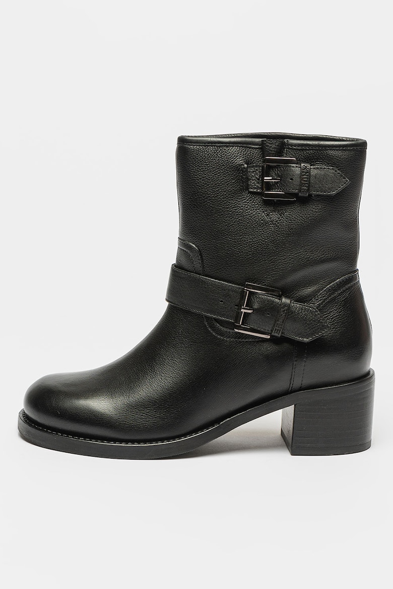 Кожаные ботинки New-Camperos на массивном каблуке Bronx, черный
