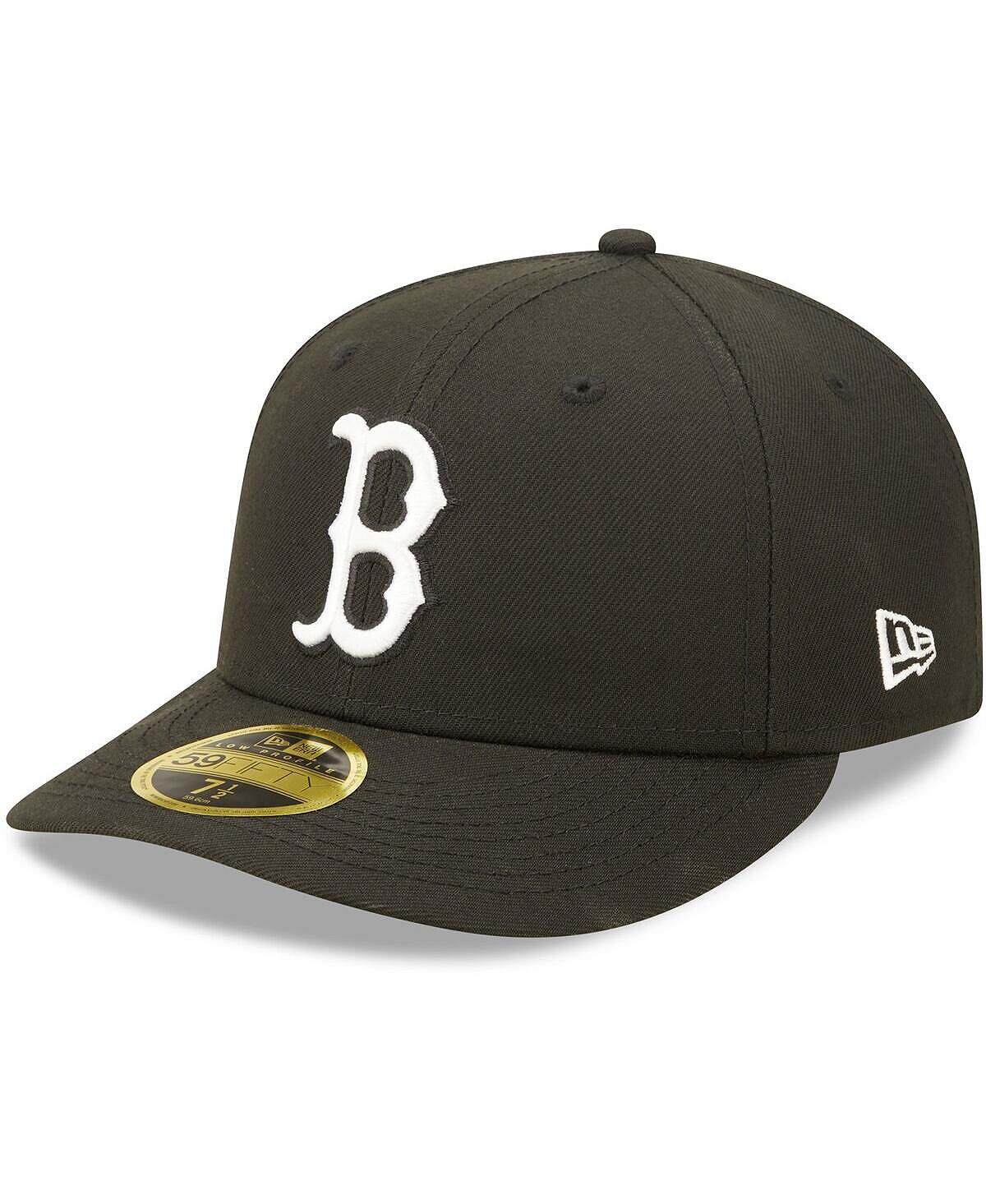 

Мужская приталенная шляпа Boston Red Sox черно-белая с низким профилем 59FIFTY New Era
