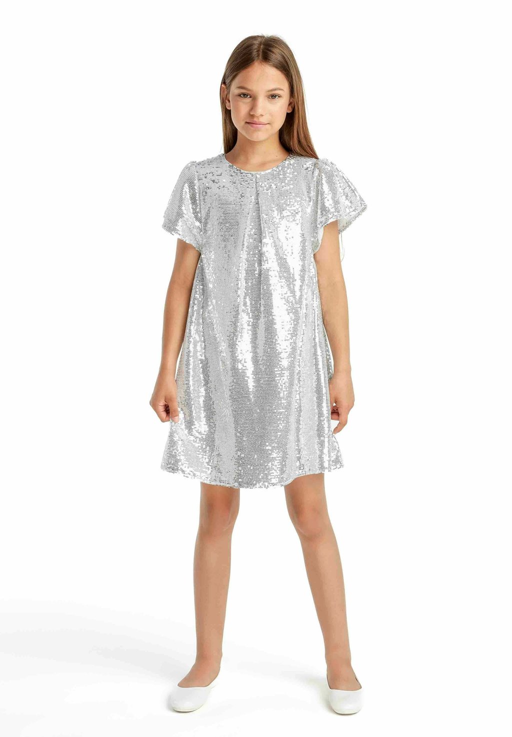 Элегантное платье Standard MINOTI, цвет silvercoloured