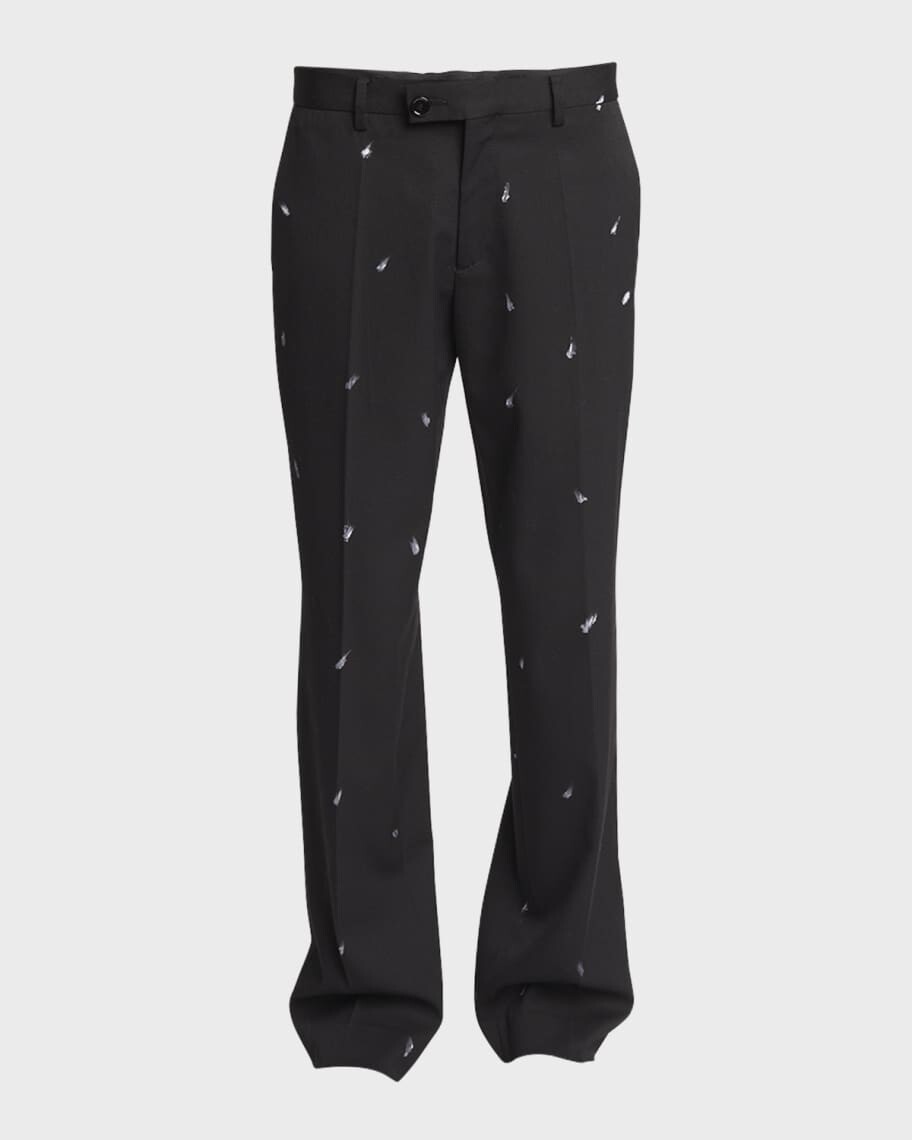 

Брюки прямого кроя с принтом и низкой посадкой MM6 Maison Margiela