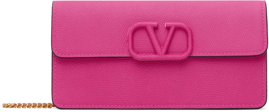 

Розовая сумка с логотипом Valentino Garavani
