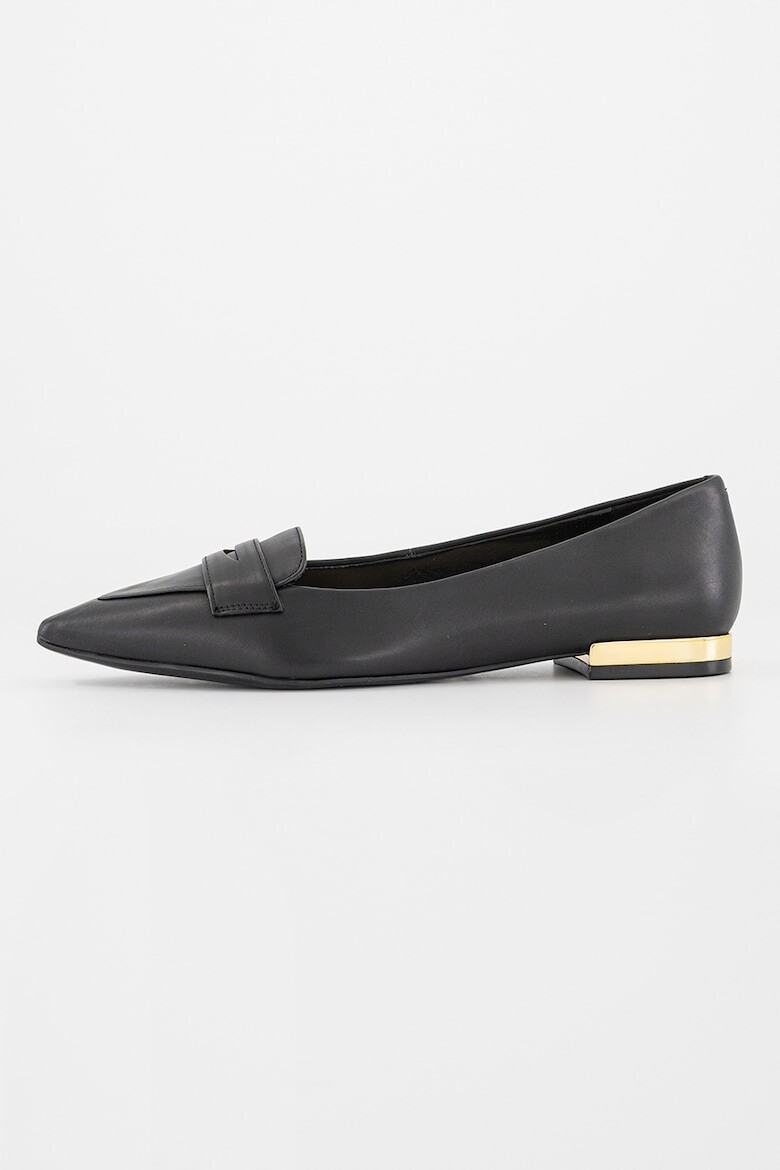 

Кожаные мокасины Lallin с острым носком Nine West, черный