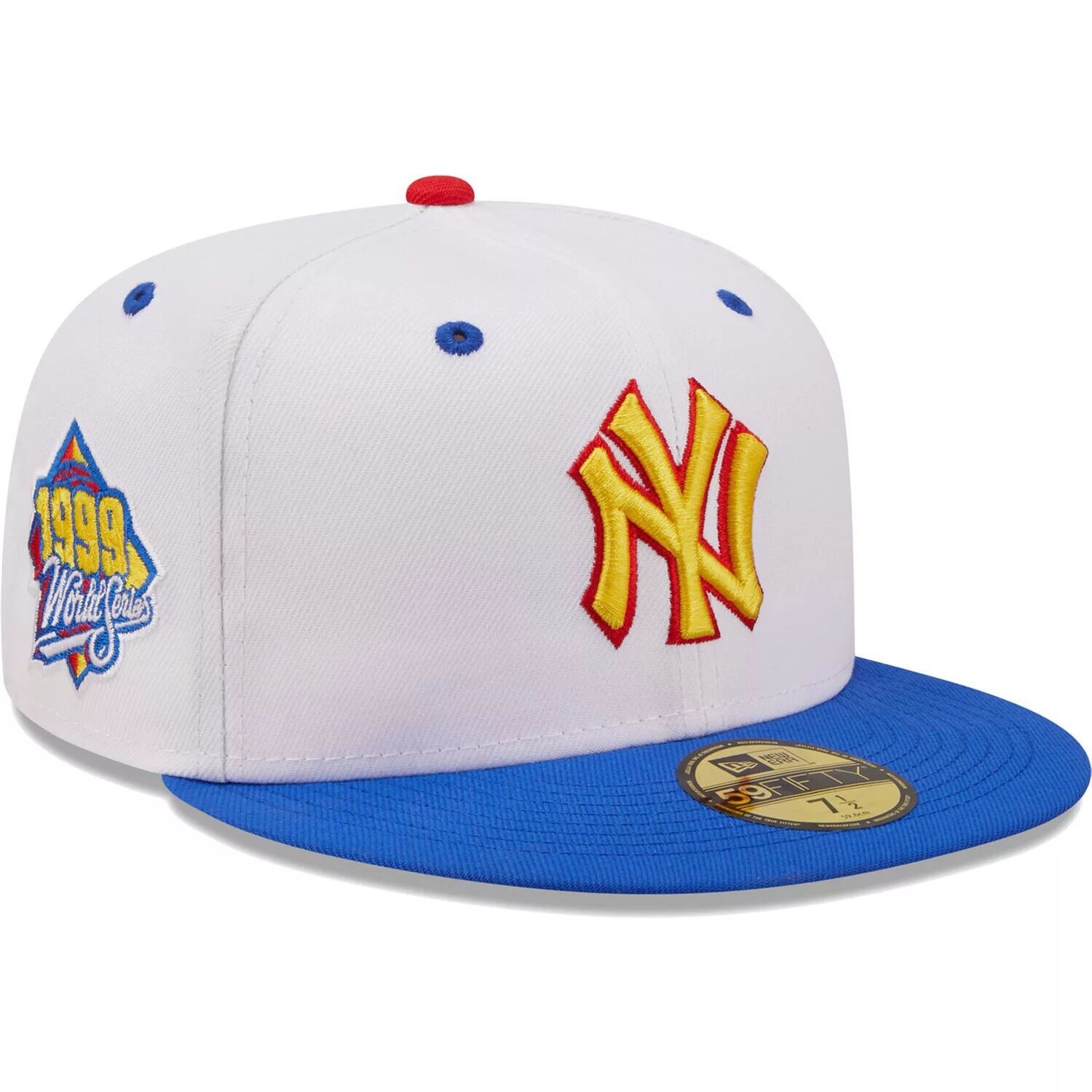 

Мужская облегающая шляпа New Era White/Royal New York Yankees 1999 World Series Cherry Lolli 59FIFTY