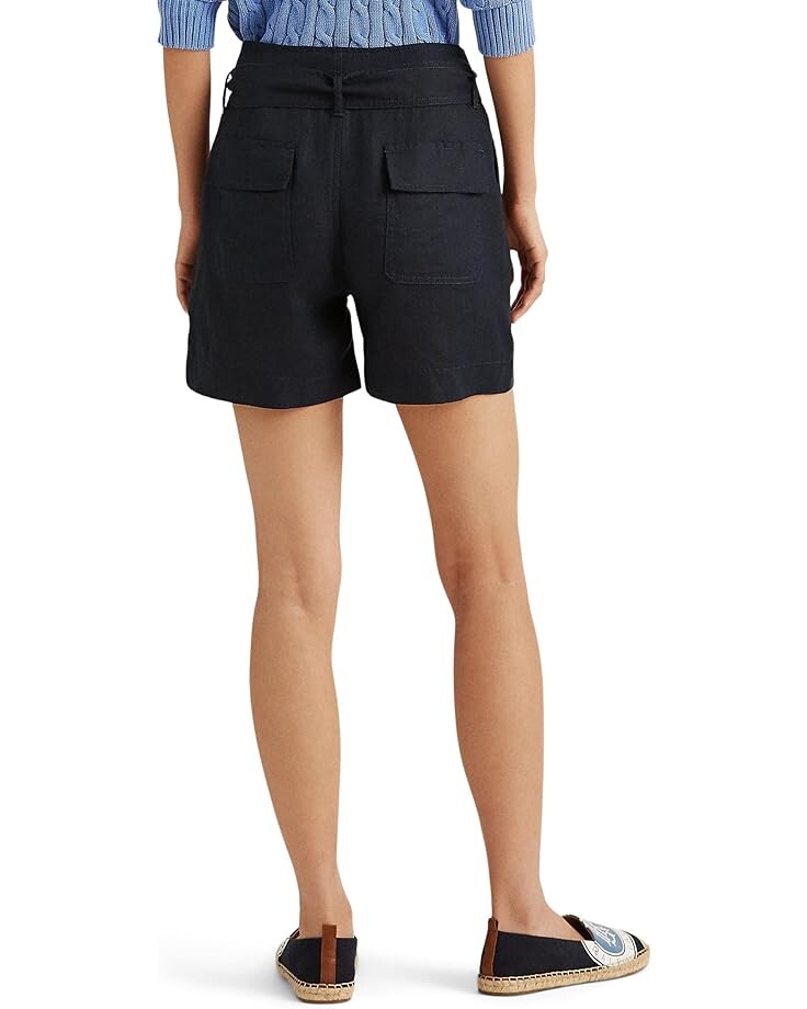 

Шорты LAUREN Ralph Lauren Petite Belted Linen Shorts, цвет Lauren Navy
