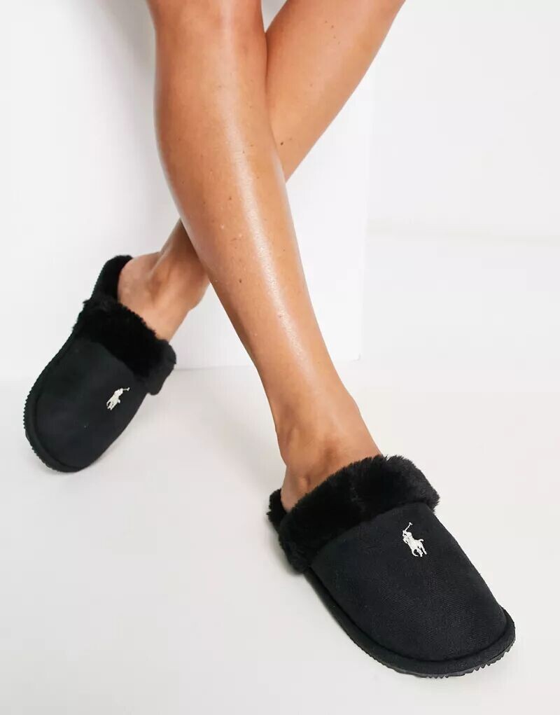 

Черные слипоны-мулы Polo Ralph Lauren Summit Scruff II