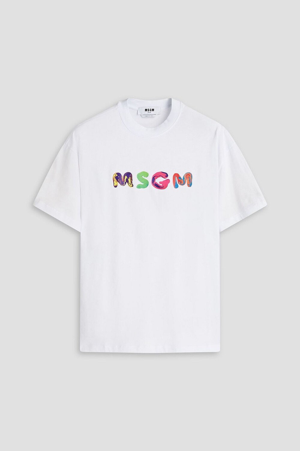 

Футболка из хлопкового джерси с принтом MSGM, белый