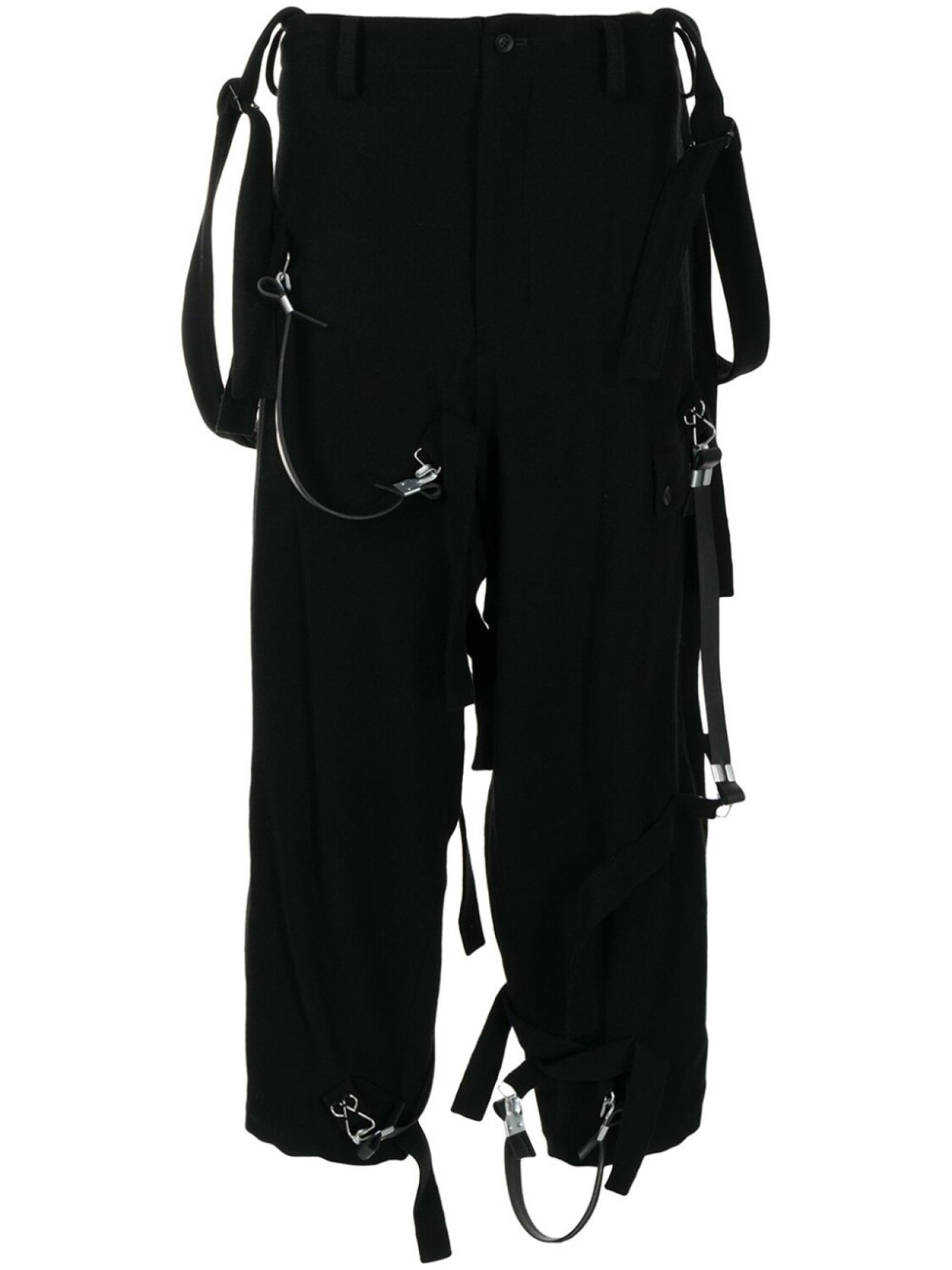 

Брюки с подтяжками Yohji Yamamoto, черный