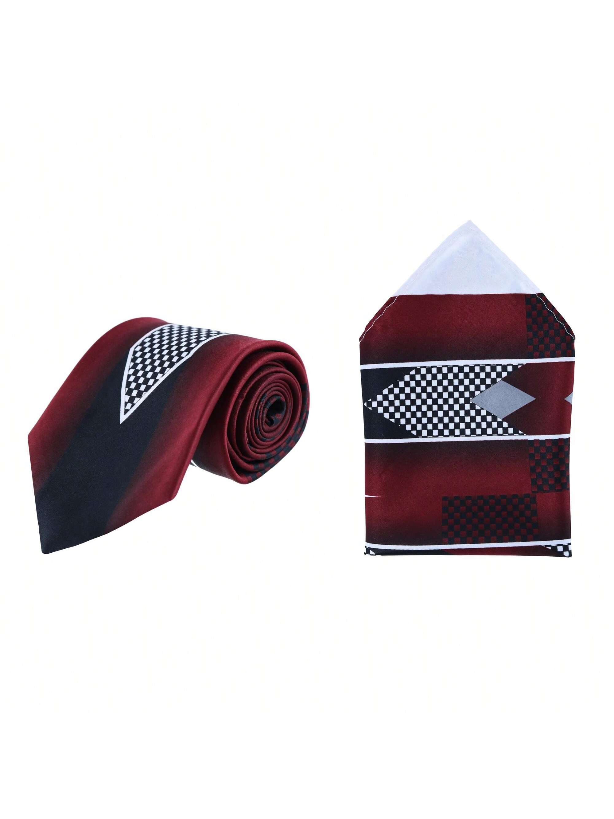 Мужской галстук-смокинг и нагрудный платок CTM Founders, бургундия